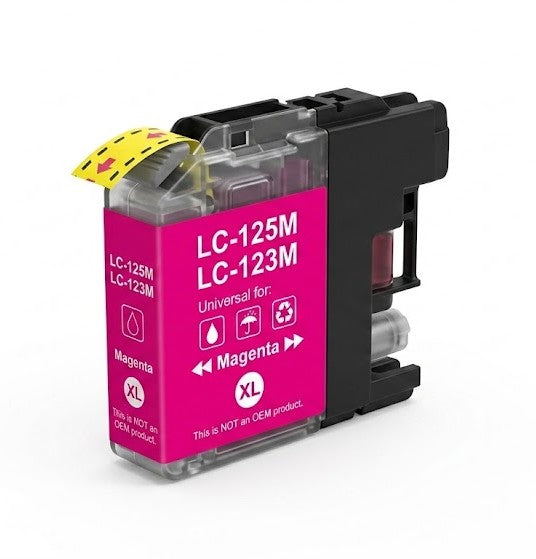 CARTUCCIA LC123 MAGENTA COMPATIBILE PER BROTHER 20MLfor DCP-J4110W,J752DW,MFC-J4410,J4510 LC-123 CAPACITA 10ML