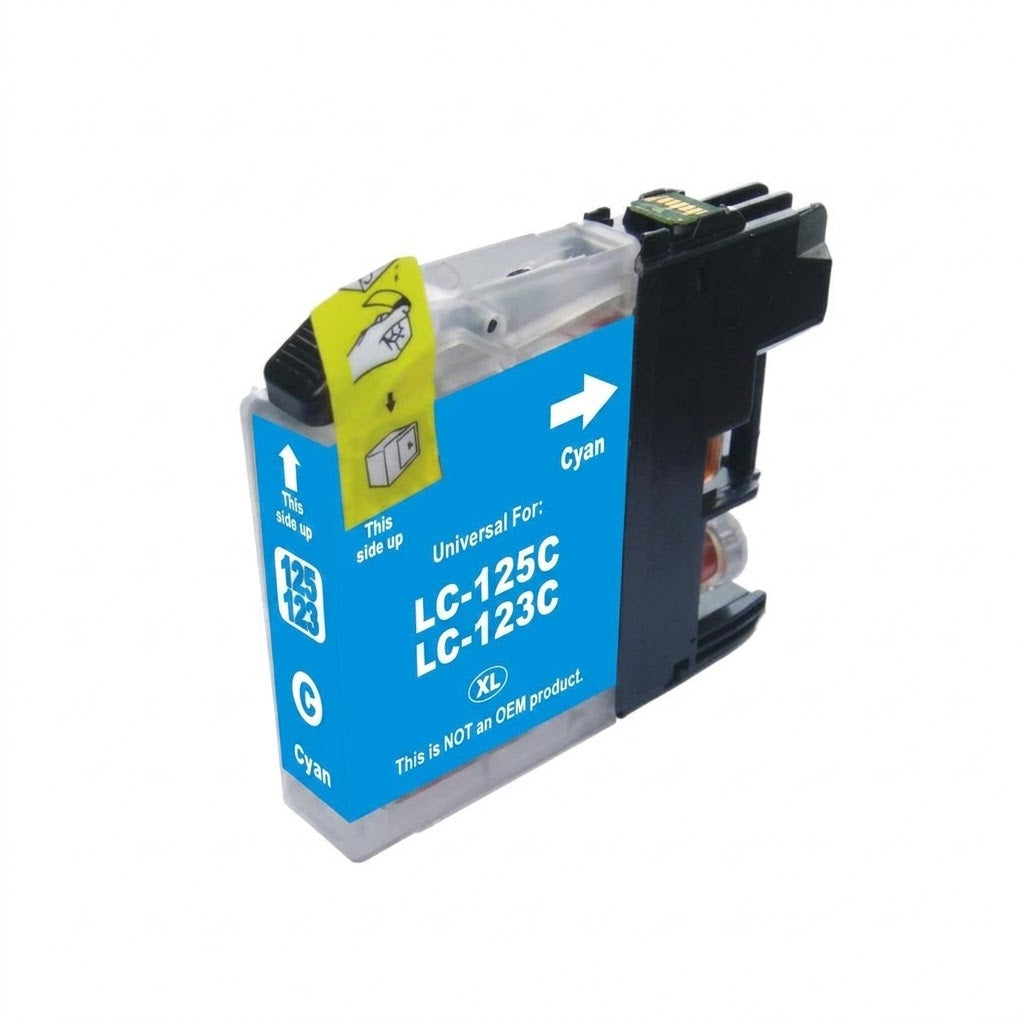CARTUCCIA LC123 CIANO COMPATIBILE PER BROTHER 20MLfor DCP-J4110W,J752DW,MFC-J4410,J4510 LC-123 CAPACITA 10ML