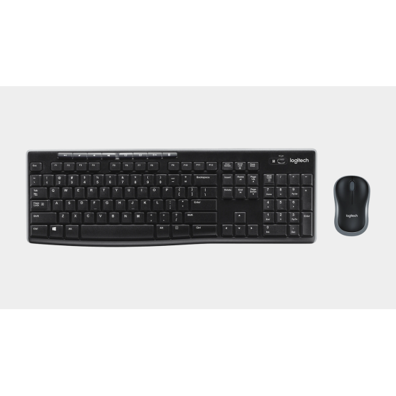Kit Tastiera e Mouse Logitech MK270 920-004511 wireless USB Nano Receiver, mouse comodo e compatto