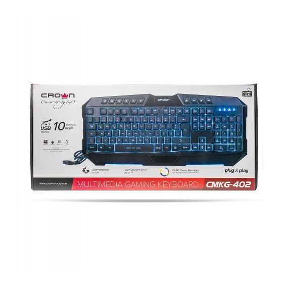 402 - Tastiera Gaming multimediale 10 tasti con 7 retroilluminazioni LED