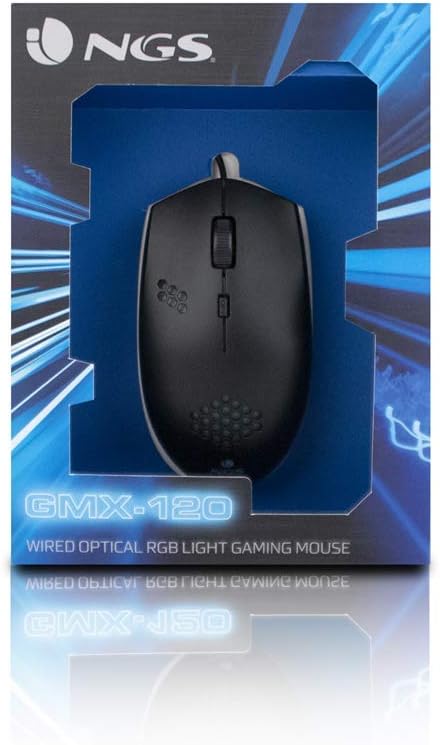 MOUSE GAMING NGS GMX-120 ILLUMINATO RGB 7 COLORI LED Sensore ottico 800/1200 dpi - TRE PULSANTI - CAVO 1,3mt