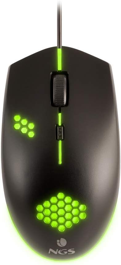 MOUSE GAMING NGS GMX-120 ILLUMINATO RGB 7 COLORI LED Sensore ottico 800/1200 dpi - TRE PULSANTI - CAVO 1,3mt