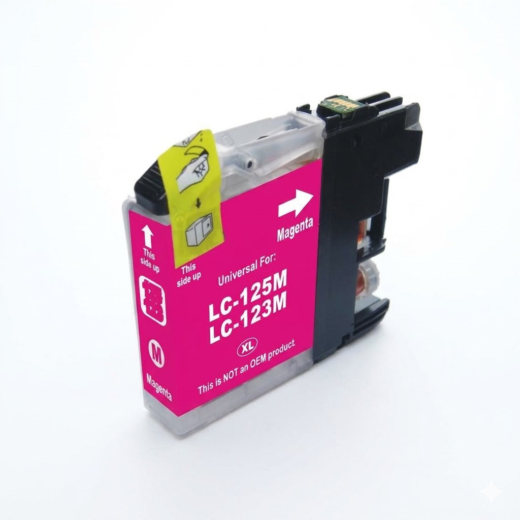 CARTUCCIA LC123 MAGENTA COMPATIBILE PER BROTHER 20MLfor DCP-J4110W,J752DW,MFC-J4410,J4510 LC-123 CAPACITA 10ML