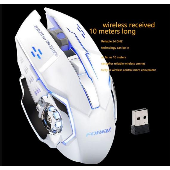 MOUSE GAMING LED WIFI FV-W502 BIANCO