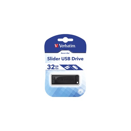 PENDRIVE 32 GB USB VERBATIM SLIDER USB 2.0 PENDRIVE VERBATIM SLIDE